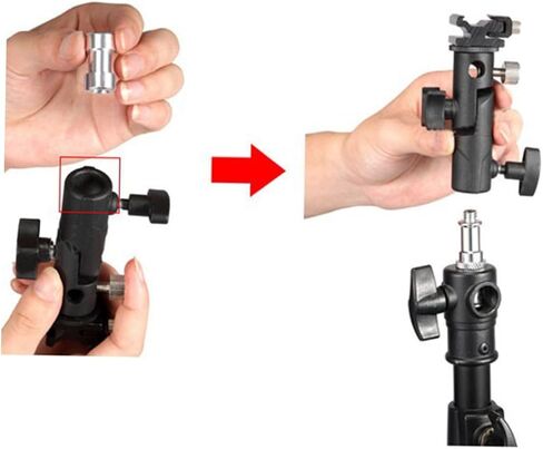 2pcs Metal Flash Lamp Mabt Bracket Mount for DSLR Camera Flash Flash Tripod متوافق in Saudi Arabia