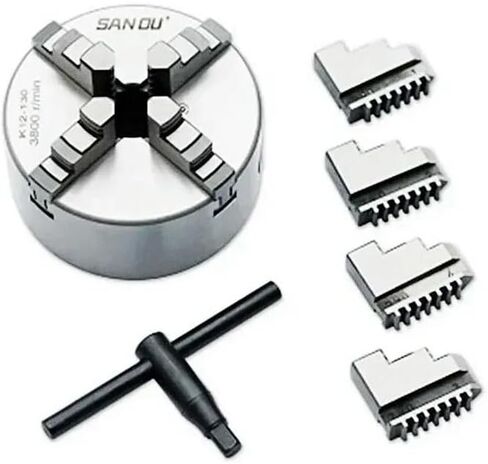 1PC K11 80 100 125 160 200 250 مخرطة يدوي Three Jaw Chuck 100mm Sanou Four Jaw Confering Chuck 4 '' Scroll Chuck for Small L (K11-130) in Kuwait