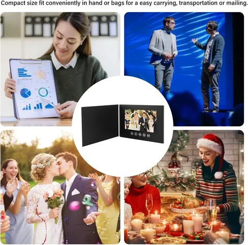 Video Greeting Card, Blank Video Book, Customize Your Own Video Album, Plays Video and Photos, Built in Speaker, for Birthday, Anniversary, Gifts (10inch) in Saudi Arabia