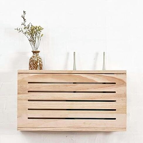 WiFi Router Box，Router Shelf， Router Storage Box,Box Wall Mount Router Stand Storage Wall-Mounted Shelf Bracket Shelf Bracket for TV Accessories Router TV Box Set Top Box Stands(34 * 9 * 20cm) in Saudi Arabia