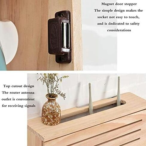 WiFi Router Box，Router Shelf， Router Storage Box,Box Wall Mount Router Stand Storage Wall-Mounted Shelf Bracket Shelf Bracket for TV Accessories Router TV Box Set Top Box Stands(34 * 9 * 20cm) in Saudi Arabia