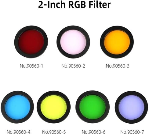 2-inch Telescope RGB Filter M48 * 0.75 Threaded Optical Filter Telescope Eyepiece Lens(No.90560-7) in Saudi Arabia