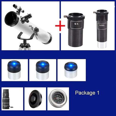 Astronomical Telescope Stargazing Getting Started 114mm Large Aperture Telescopes for Astronomy Beginners Suitable (Package 1) in Saudi Arabia
