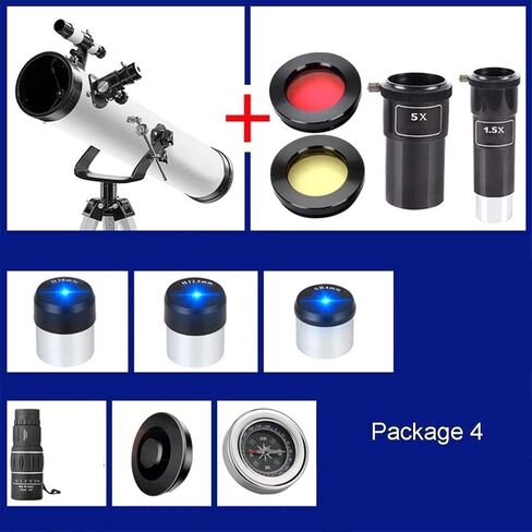 Astronomical Telescope Stargazing Getting Started 114mm Large Aperture Telescopes for Astronomy Beginners Suitable (Package 1) in Saudi Arabia