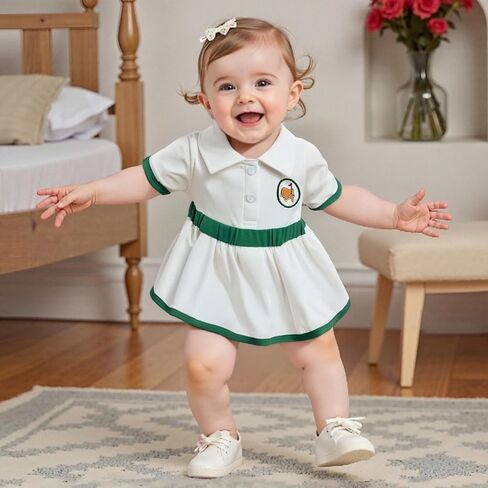 Toddler Baby Girl Golf Outfit Hole in One Birthday Clothing Short Sleeve Polo Shirt Tulle Tutu Dress Party Dress 6M-4T in Saudi Arabia