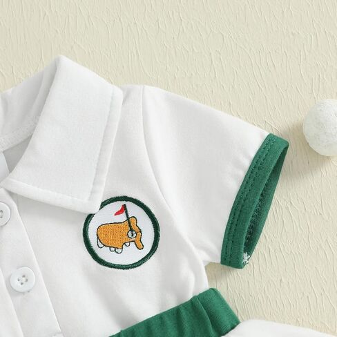 Toddler Baby Girl Golf Outfit Hole in One Birthday Clothing Short Sleeve Polo Shirt Tulle Tutu Dress Party Dress 6M-4T in Saudi Arabia