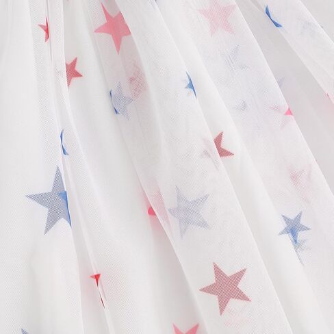 4th of July Toddler Baby Girl Outfit Stars Sleeveless Tulle Tutu Dresses Girls Fourth of July Dress in Saudi Arabia