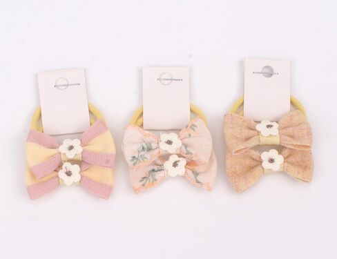 20 PCS Toddler Hair Ties for Girls, Baby Hair Ties Cute Flower Elastic Scrunchies, Seamless Ponytail Holders, Little Girls Hair Accessories for Thick Hair (Set-A) in Kuwait
