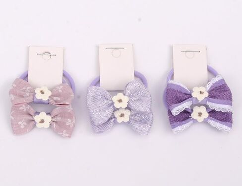 20 PCS Toddler Hair Ties for Girls, Baby Hair Ties Cute Flower Elastic Scrunchies, Seamless Ponytail Holders, Little Girls Hair Accessories for Thick Hair (Set-A) in Kuwait