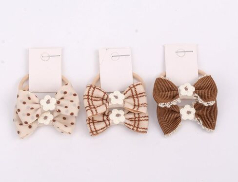 20 PCS Toddler Hair Ties for Girls, Baby Hair Ties Cute Flower Elastic Scrunchies, Seamless Ponytail Holders, Little Girls Hair Accessories for Thick Hair (Set-A) in Kuwait