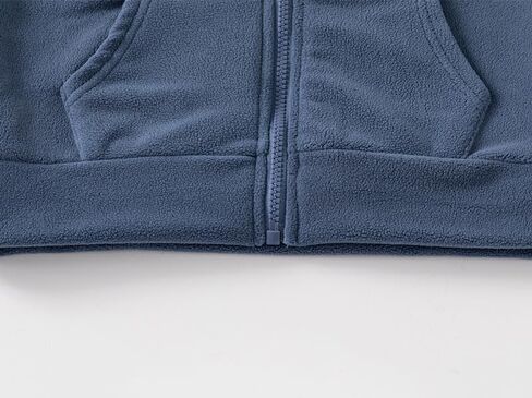 Meufam Kids Boys Girl Flannel Fleece Plush Jacket With Pocket Solid Color Outerwear Zippered Lightweight Coats Winter in Saudi Arabia