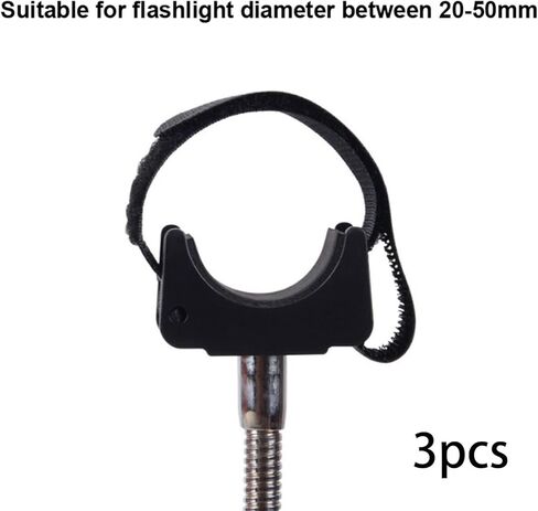 قوس تصاعد مصباح يدوي ، حامل تصاعد الشعلة المحمولة من المطاط الأسود الاحترافي ، حامل المصباح ، 2 قطعة in Kuwait