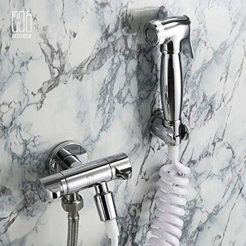 Handheld ToiletSprayer Double Switch and Outlet Brass Shower Sprayer Head Suit for Bathroom Cloth Diaper Pet Cleaning,Roundspraygun(Roundspraygun) in Saudi Arabia