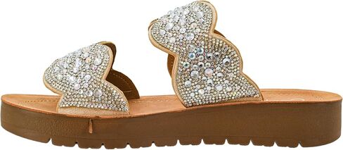 Corkys Footwear Womens Cheers Beaches Sandal - Featuring Two Straps With Scallop Detailing, A Comfortable Insole For All Day Wear, and A Chic But Subtle Lift in Saudi Arabia