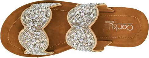 Corkys Footwear Womens Cheers Beaches Sandal - Featuring Two Straps With Scallop Detailing, A Comfortable Insole For All Day Wear, and A Chic But Subtle Lift in Saudi Arabia