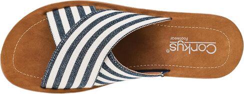 Corkys Footwear Womens Dig It Sandals - Featuring Unique Criss-Cross Straps, A Cushioned Insole, and Elastic Gore - Stylish and Comfortable for Everyday Wear in Kuwait