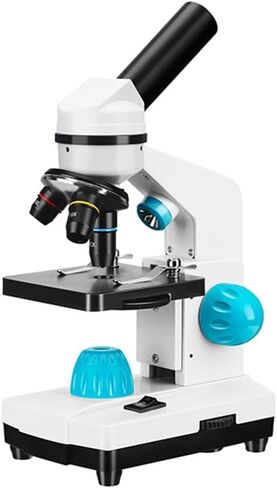 Microscope Kit 100X-2000X Biological Microscopes, with Slides Microscope Lens Adapters (White 2000X) in Saudi Arabia