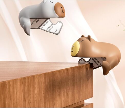 8Pcs Capybara Corner Protector Baby - Desk Soft Corner Protectors Guards for Kids Safety - Cute Baby Table Corner Protector Cartoon for Various Furniture Styles (Coffee) in Saudi Arabia