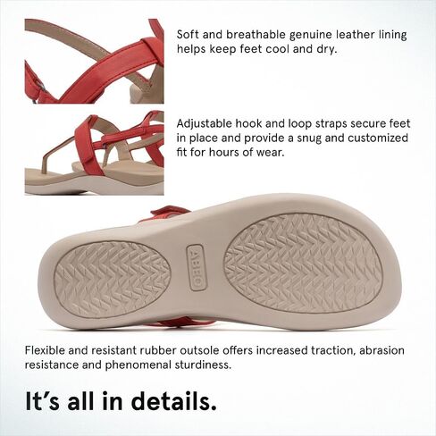 Abeo Oasis T-Strap Sandals للنساء | الدعم القوس الصنادل | Built-In Orthotic Insole | تخفيف آلام التهاب اللفافة الأخمصية in Kuwait