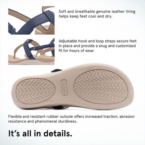 ABEO Oasis T-Strap Sandals For Women | Arch Support Sandals | Built-In Orthotic Insole | Plantar Fasciitis Pain Relief in Saudi Arabia