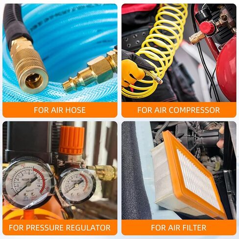 1/4 تجهيزات خرطوم الهواء Quick Connect Brass Air Cit and Place Kit ، 1/4 NPT Air Tool Tools 1/4 " in Kuwait