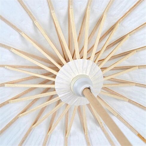 White Paper Long-handle Parasol Craft Paper Umbrella for Wedding Photograph Accessory Party Decor in Saudi Arabia
