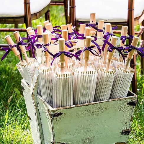 White Paper Long-handle Parasol Craft Paper Umbrella for Wedding Photograph Accessory Party Decor in Saudi Arabia