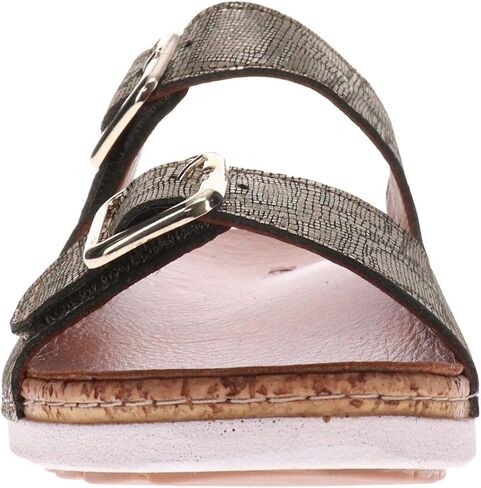 Brighton Women's Orthotic Slip-Ons - Premium Leather - Removable Contoured Footbed - Adjustable Straps with Non-Functional Buckles - Arch Support in Saudi Arabia