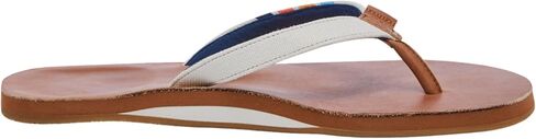 Hari Mari- Del Mar- Women's Premium Full grain Leather Flip Flop with Nautical Inspired Stripes- No Break Ins, Firm Arch Support, and Cupped Heel in Saudi Arabia