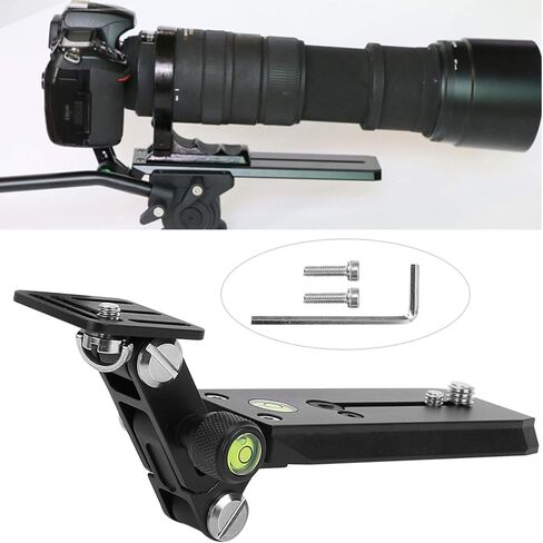 Telephoto Zoom Lens Bracket Set for Long Focus Camera Support - Quick Release Plate with Bubble Levels - Aluminum Alloy - Standard Mount - F120-50 Options (F120-50) in Saudi Arabia