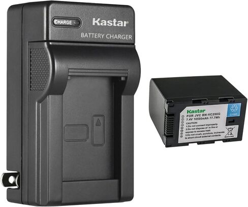 Chastar AC Wall Battery Charger استبدال لـ JVC BN-VC264G BN-VC296G ، ​​CHVC GY-HC500 Camcorder ، JVC Connected CAM GY-HC500E GY-HC500U ، JVC GY-HC 550 GY-HC 550E CAMCORDER in Kuwait