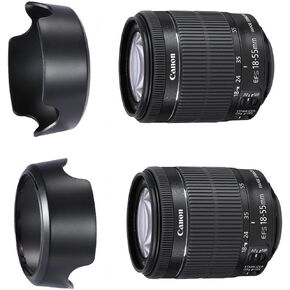 Canon EW-60C Dedicated Reversible Lens Hood Compatible with Canon EF-S USM 18-55mm f/3.5-5.6 is, II, is, 28-80mm f/3.5-5.6 II, II USM, III, IV, V, 28-90mm f/4.0-5.6 Lenses