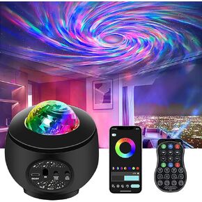 USB Powered Mini Galaxy Night Light Sound-Activated LED Party Light 10ft USB Ideal for Christmas, Raves, Home Karaoke, Dance, Clubs, Bar Parties, Matte Black