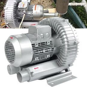 Blow-Suck Dual-Purpose High-Pressure Vortex Ring Blower, 120W-1100W Optional, 2980RPM, Air Volume 210m³/H, with Dust Filter (550W)