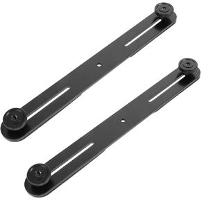 Yardwe 2pcs Adjustable Flash and Microphone Extension Bracket for Dual Mount Stand Shaped Camera Support Standard Screw Interface for Convenient Use