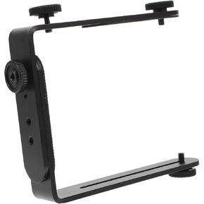 Dual Bracket for Cameras Metal Mounting Tripod for Portrait Landscape Photography Versatile Design Detachable Connections Matte Non- Finish