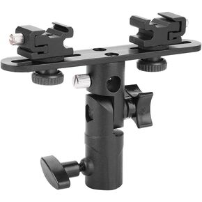 ymiko flash lamp mount ، فلاش قوسين حامل حامل حذاء مزدوج الحذاء الساخن مصباح حذاء ساخن للكاميرا كاميرا الفيديو