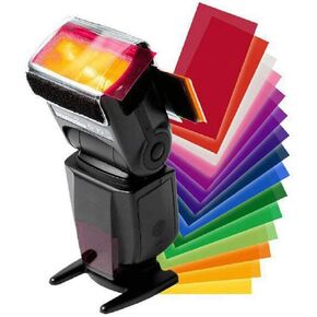 12 Colors/Set Flash Speedlite Color Filters Cards for/Camera Photographic Gels Filter Flash Speedlight, 500055945