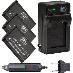 BM 3 NP-BX1 Batteries and Charger for Sony CyberShot ZV-1 II, DSC-RX100, RX100 II, RX100 III, RX100 IV, RX100 V, RX100 VI, RX100 VII, DSC-RX1R, RX1R II, HX50V, HX60V, HX80V, HX90V, WX300, WX350 Camera