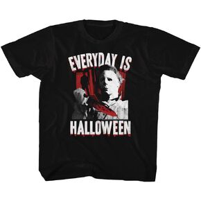 Halloween 70s Horror Movie Michael Myers Everyday is Halloween Graphic Toddler Short Sleeve T-Shirt Graphic Tee