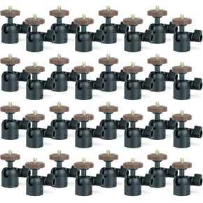 (4 Pack) LINCO Lincostore 1/4" Swivel Mini Ball Head Screw Tripod Mount for DSLR Camera Camcorder Light Bracket A020 for Cell Phone Holder (A020-4)