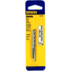 Irwin Hanson 53702 7/64" Spiral Screw Extractor & Drill Bit Set