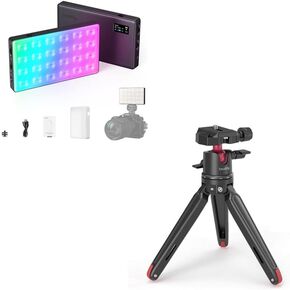 الحزمة: SmallRig RM120 RGB Light 3808+SmallRig Mini Tripod لهاتف الكاميرا But2664