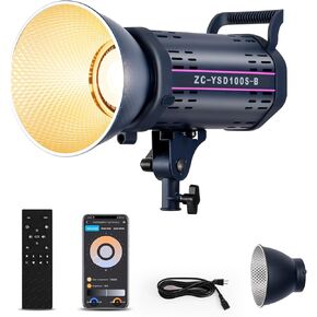 150W LED Video Light with 2.4G&APP Control COB Bi Color 2700K-6500K,≥13000LM,CRI≥97,Studio Light with Dual Power suport Lighting for Photography, Studio, and Video