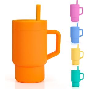 Kids 9OZ Tumbler with Straw Lid and Handle for Toddlers, Encourages Hydration, Easy to Clean, 9 fl. oz