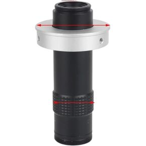 130X Adjustable Magnification C Mount Zoom Lens for HDMI VGA USB Industrial Video Microscope Camera for Phone PCB Repair Solder(130X 50mm)