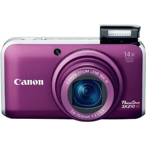 Canon PowerShot SX210IS 14.1 MP Digital Camera with 14x Wide Angle Optical Image Stabilized Zoom and 3.0-Inch LCD (Purple)