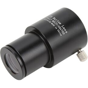Barlow Lens 2X, 0.965 Inch Fully Multi Coated Optical Barlow Lens, 24.5mm Metal Barlow Lens with Green Film for Astronomical Telescope Eyepiece