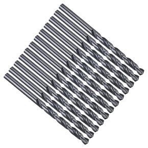 PATIKIL 1/4" Drill Bit, Jobber Straight Shank M2 High-Speed Steel 135° Nitriding Black for Stainless Steel Hard Metal - 12 Pack