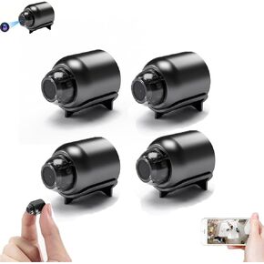 MINI 4G WIFI WIFI Camera 1080p HD مع الكشف عن الرؤية الليلية والكشف عن الحركة - كاميرا تجسس مضغوطة للمنزل والطفل والحيوانات الأليفة والسيارات (2 مساءً)